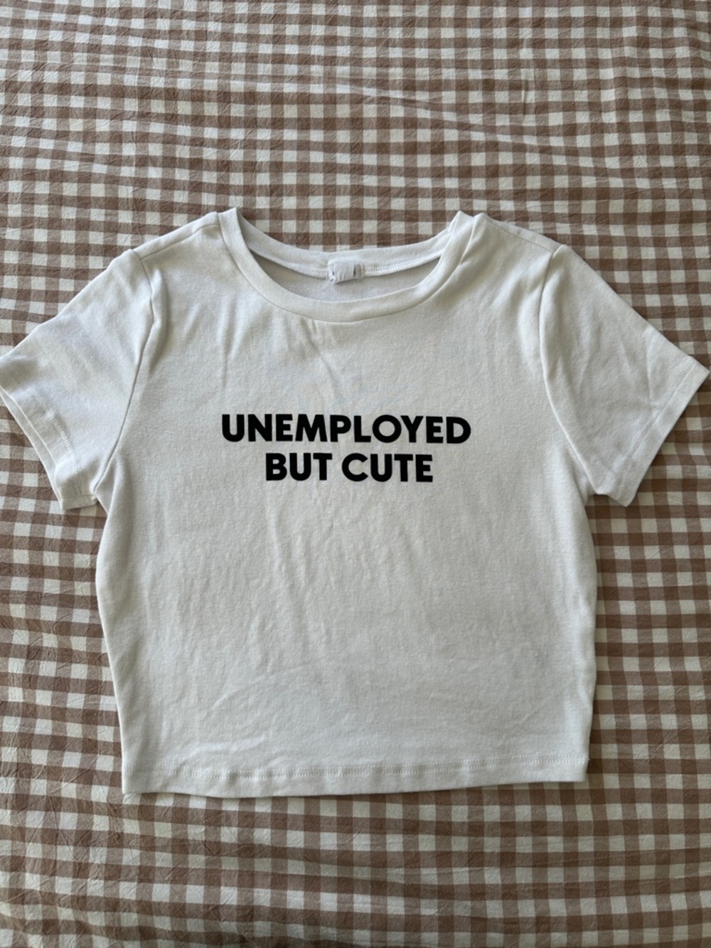 Garage White Graphic Tee with Black Text